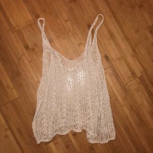 Beige mesh cami